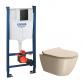 GSI Pura Creta 50 toiletpakke inkl. sde m. softclose, cisterne og mat sort betjening