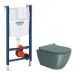 GSI Pura Agave 50 toiletpakke inkl. sde m. softclose, cisterne og hvid betjening