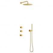 Damixa Iris XS 1 300 bruses�t til indbygning - B�rstet messing