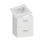 Kriss Skandi 50 m�bels�t i st�l m/skuffer - Mat hvid