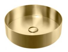 Lavabo Round Ø40 bowlevask m/pop-up ventil - Børstet messing