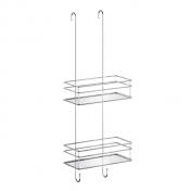 Beslagsboden dobbelt brusekurv til glasv�g - Krom