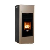 Lang� Karina tr�pilleovn 25 kg pilletank - Gr�brun