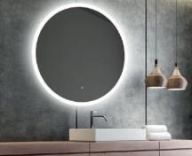 Sandra rundt spejl m/integreret LED lys, touch og backlight - 60 cm