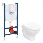 Ifö Spira Style Rimless toiletpakke inkl. sæde m/SoftClose, cisterne og betjening i hvid