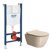 GSI Pura Creta 50 toiletpakke inkl. sæde m. softclose, cisterne og hvid betjening