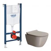 GSI Pura Tortora 50 toiletpakke inkl. sæde m. softclose, cisterne og hvid betjening