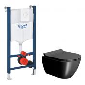 GSI Pura Ardesia 50 toiletpakke inkl. sæde m. softclose, cisterne og hvid betjening