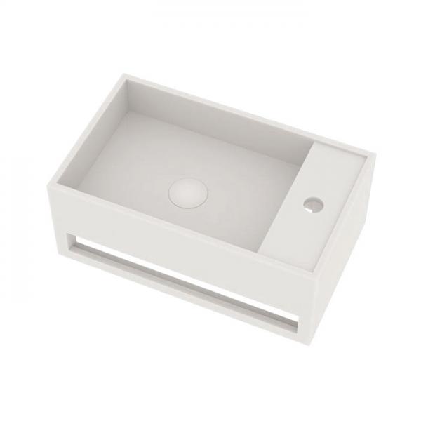 Ideavit Solidcube 50 h&aring;ndvask m/h&aring;ndkl&aelig;deholder t/v&aelig;g - 1 hanehul