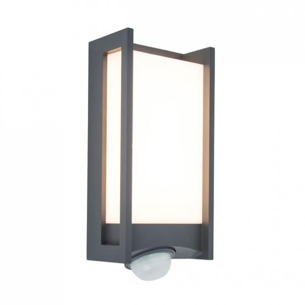 Lutec Architectural Qubo udendørslampe til væg m/PIR-sensor