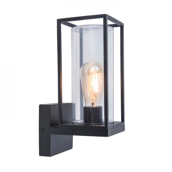 Lutec Tradition Flair 1 udendørslampe til væg - Mat sort