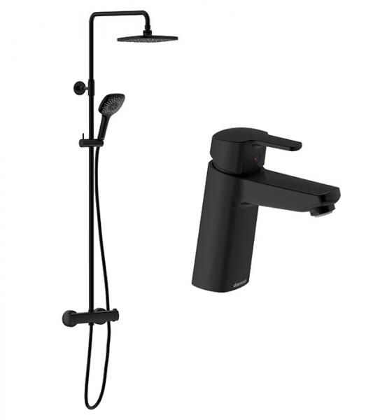 Damixa Pine komplet pakke til badeværelset - Mat sort Damixa Pine komplet pakke til badeværelset - Mat sort