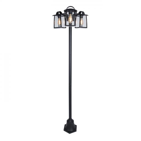 Lutec Tradition Kelsey udendørs standerlampe t/3 pærer - Mat sort