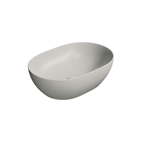 GSI Pura 50 oval fritstående bowlevask - Uden hanehul - Cenere