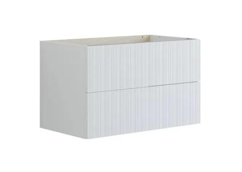 Dansani Luna vaskeskab 80x40 m/skuffer - Hvid mat/riflet