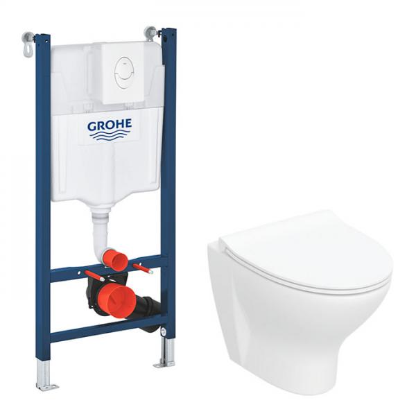 Ifö Spira Style Rimless toiletpakke inkl. sæde m/SoftClose, cisterne og betjening i hvid