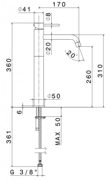 Cass&oslash;e Newform XT bowlearmatur - Krom