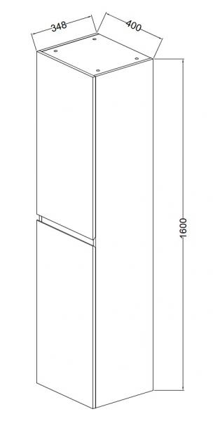 Nortiq Brazil højskab - Mat hvid Nortiq Brazil højskab - Mat hvid