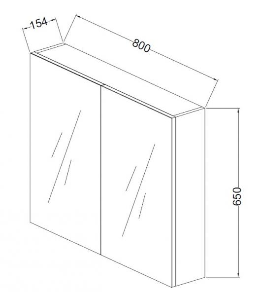 Nortiq Brazil 80 spejlskab - Halifax eg Nortiq Brazil 80 spejlskab - Halifax eg