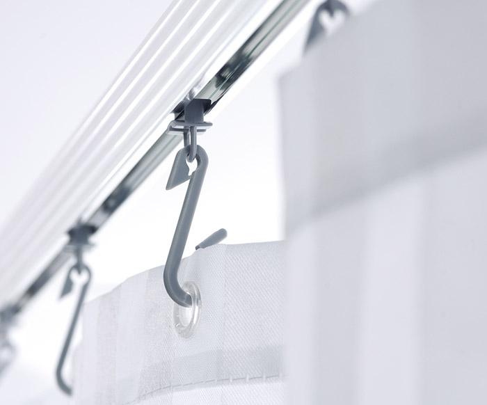 Ridder universal bruseforh&aelig;ngsstang m/kroge - Hvid