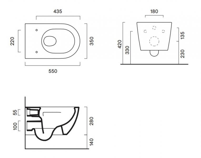 Catalano Sfera 55 væghængt toilet m/Silentech og TwinGlaze - Mat hvid Catalano Sfera 55 væghængt toilet m/Silentech og TwinGlaze - Mat hvid