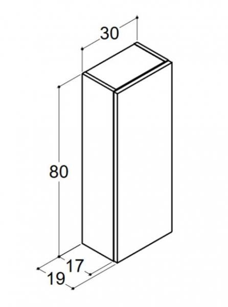 Dansani Luna Urban overskab - Venstrehængslet - Varm eg Dansani Luna Urban overskab - Venstrehængslet - Varm eg