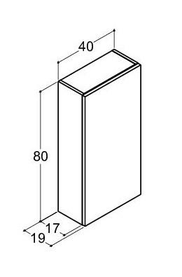 Dansani Luna Urban overskab - Højrehængslet - Sort eg Dansani Luna Urban overskab - Højrehængslet - Sort eg