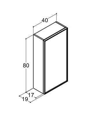 Dansani Luna Urban overskab - Venstreh&aelig;ngslet - Hvid mat/Sort ramme