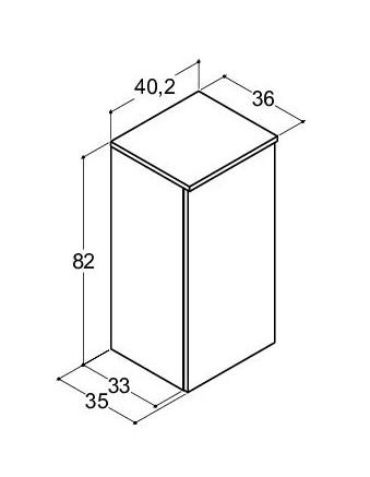 Dansani Luna Urban underskab 40 - Venstreh&aelig;ngslet - Hvid mat