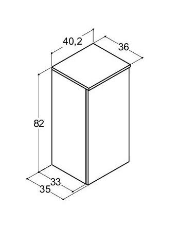 Dansani Luna Urban underskab 40 m/bakke+pose - H&oslash;jreh&aelig;ngslet - Hvid mat