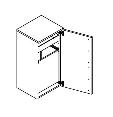 Dansani Luna Urban underskab 40 m/bakke+pose - Venstrehængslet - Grå mat Dansani Luna Urban underskab 40 m/bakke+pose - Venstrehængslet - Grå mat