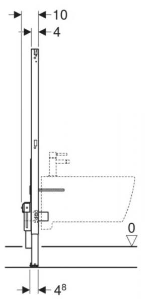 Geberit Duofix monteringselement 112 cm t/bidet