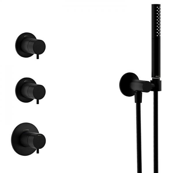 Damixa Iris XS 2 brusesystem til indbygning - Loft - Mat sort Damixa Iris XS 2 brusesystem til indbygning - Loft - Mat sort