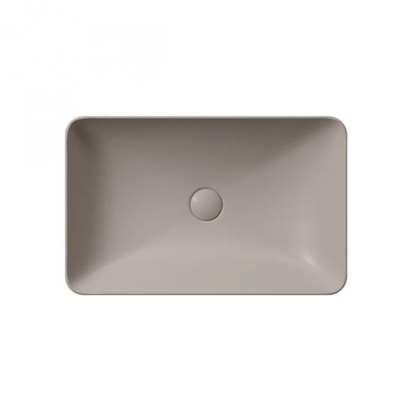 GSI Pura 60 fritstående bowlevask - Firkantet - Uden overløb - Tortora GSI Pura 60 fritstående bowlevask - Firkantet - Uden overløb - Tortora