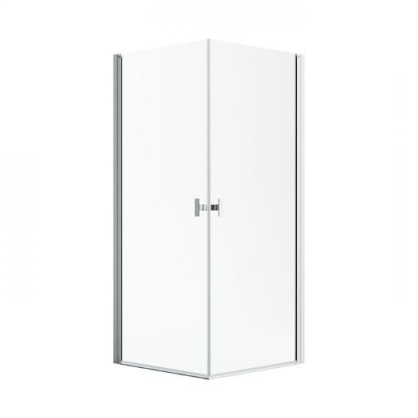 Str&oslash;mberg Noma 120 bruseniche - 80x80 cm - Klar glas/krom