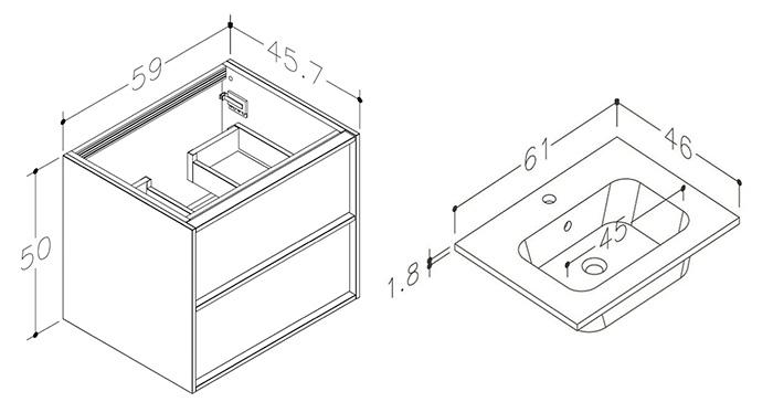 Str&oslash;mberg Skara 60 m&oslash;bels&aelig;t - M&oslash;rk eg