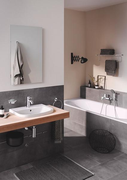 Grohe Bau 55 håndvask t/nedfældning - 1 hanehul