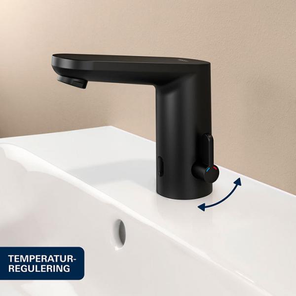 Grohe Get E ber&oslash;ringsfri vandhane m/infrar&oslash;d og batteri � Mat sort