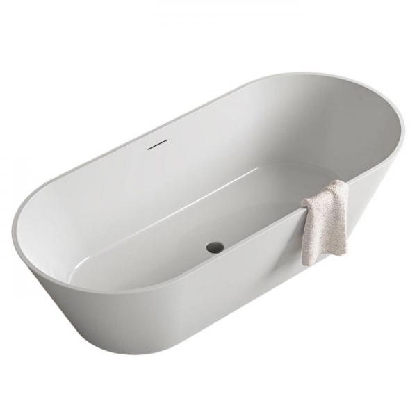 Kriss Classic fritst&aring;ende badekar - Mat hvid